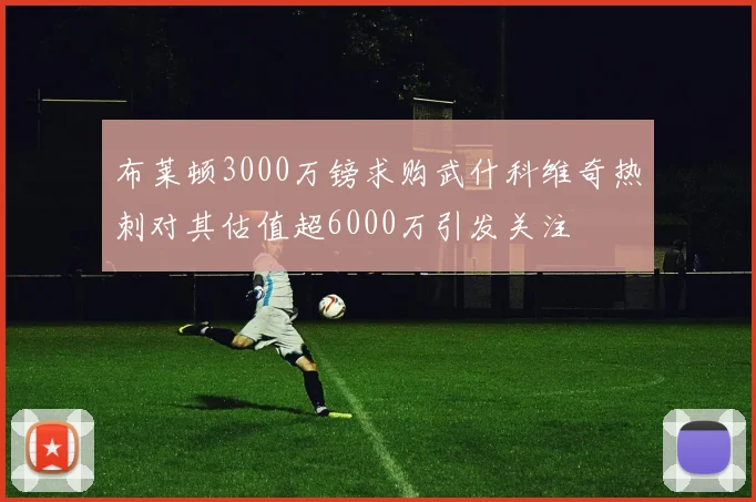 布莱顿3000万镑求购武什科维奇热刺对其估值超6000万引发关注